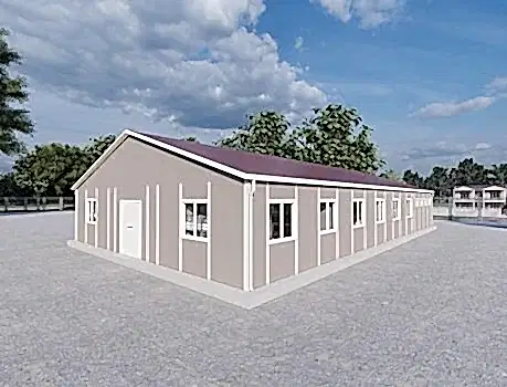 232m² Prefabrik Yatakhane Binası (Wc-Duş Ortak)