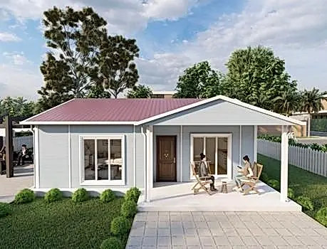 74m² Uzungöl Tek Katlı Prefabrik Ev 